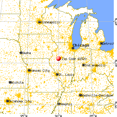 Canton, IL (61520) map from a distance