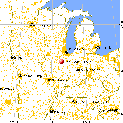 Fairbury, IL (61739) map from a distance