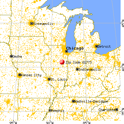 Sibley, IL (61773) map from a distance