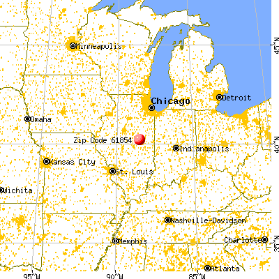 Mansfield, IL (61854) map from a distance