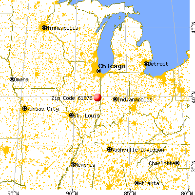 Sidell, IL (61876) map from a distance