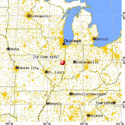 Brocton, IL (61917) map from a distance