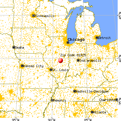 Dalton City, IL (61925) map from a distance