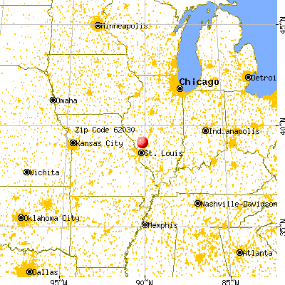 Fidelity, IL (62030) map from a distance