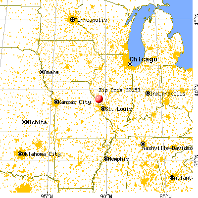 Kampsville, IL (62053) map from a distance