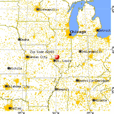 Wilsonville, IL (62093) map from a distance