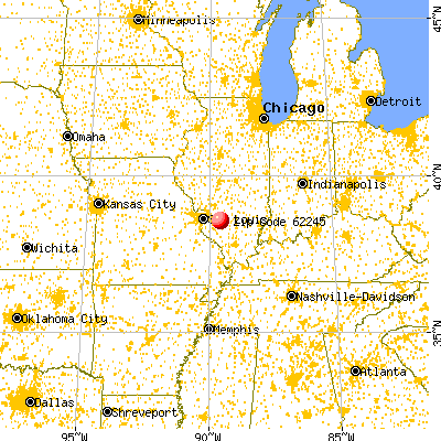 Germantown, IL (62245) map from a distance