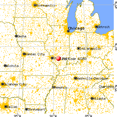 Hoffman, IL (62250) map from a distance