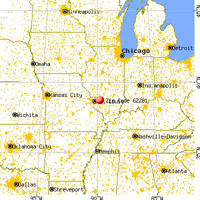 St. Jacob, IL (62281) map from a distance