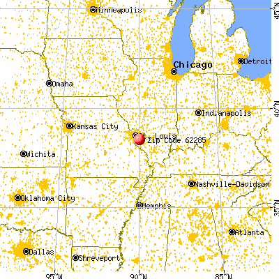 Smithton, IL (62285) map from a distance