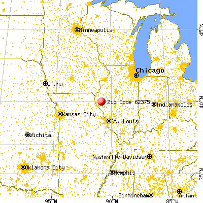 Mound Station, IL (62375) map from a distance