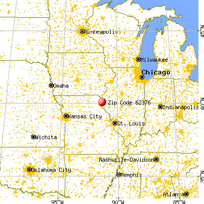 Ursa, IL (62376) map from a distance