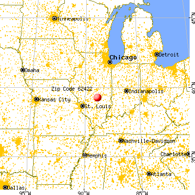 Cowden, IL (62422) map from a distance