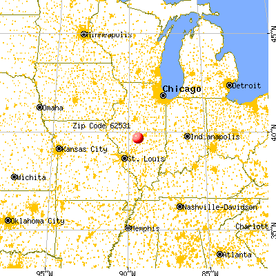 Edinburg, IL (62531) map from a distance