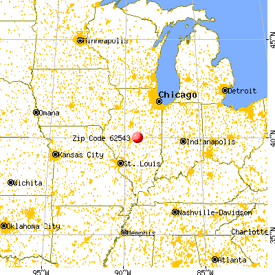 Latham, IL (62543) map from a distance