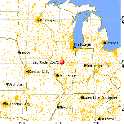 New Holland, IL (62671) map from a distance