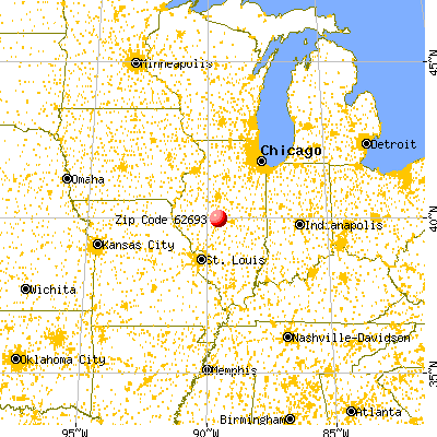 Williamsville, IL (62693) map from a distance