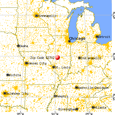 Springfield, IL (62702) map from a distance