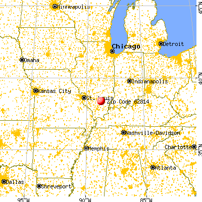 Bluford, IL (62814) map from a distance