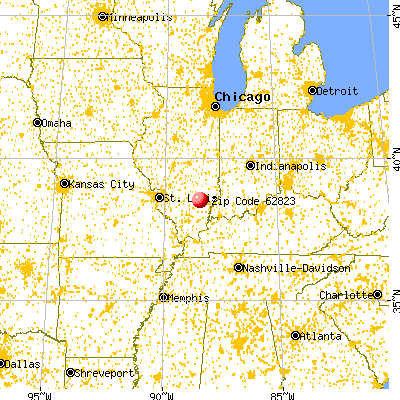 Cisne, IL (62823) map from a distance