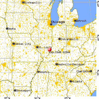 Grayville, IL (62844) map from a distance