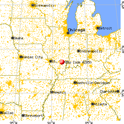 Johnsonville, IL (62850) map from a distance