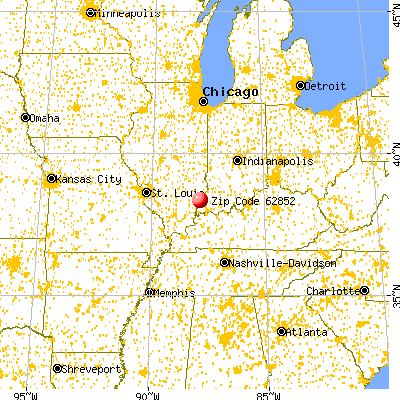 Keensburg, IL (62852) map from a distance