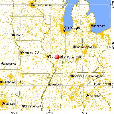 Kell, IL (62853) map from a distance