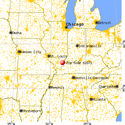 Omaha, IL (62871) map from a distance