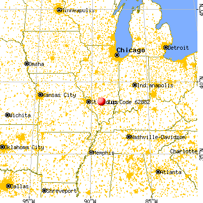 Sandoval, IL (62882) map from a distance