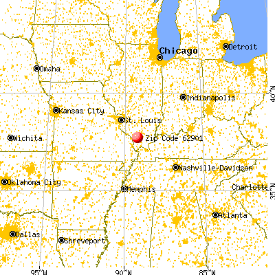 Carbondale, IL (62901) map from a distance