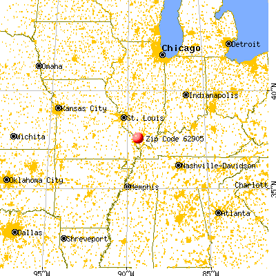 Alto Pass, IL (62905) map from a distance