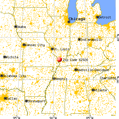 Dongola, IL (62926) map from a distance