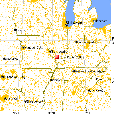 Elkville, IL (62932) map from a distance