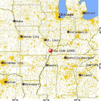 Olive Branch, IL (62969) map from a distance