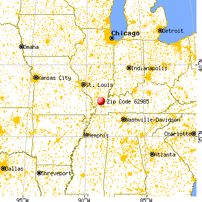 Simpson, IL (62985) map from a distance