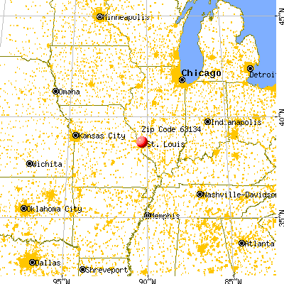 Berkeley, MO (63134) map from a distance