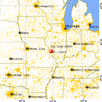 Kinloch, MO (63140) map from a distance