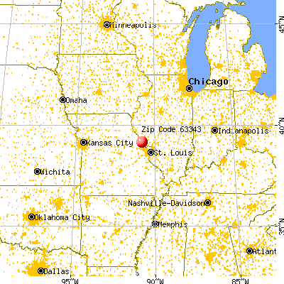 Elsberry, MO (63343) map from a distance