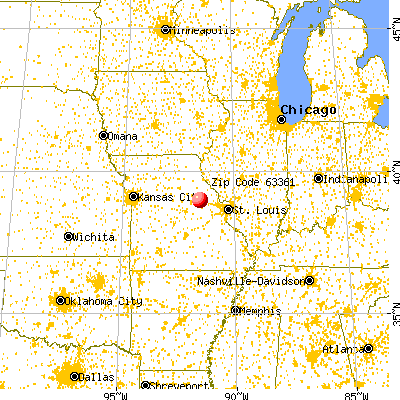 Montgomery City, MO (63361) map from a distance