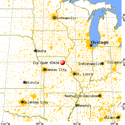 Bethel, MO (63434) map from a distance