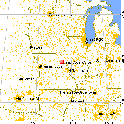 New London, MO (63459) map from a distance