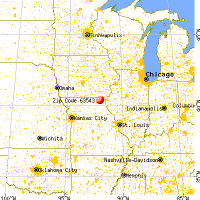 South Gorin, MO (63543) map from a distance