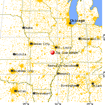 Potosi, MO (63664) map from a distance