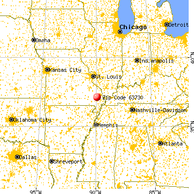 Advance, MO (63730) map from a distance