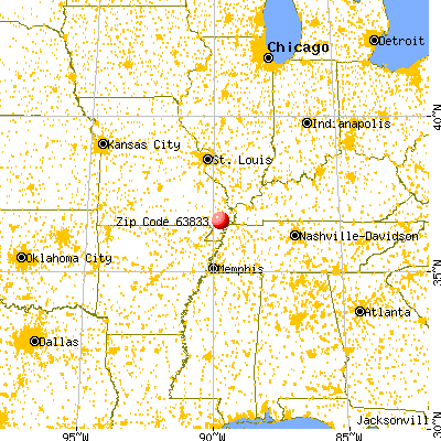 Catron, MO (63833) map from a distance