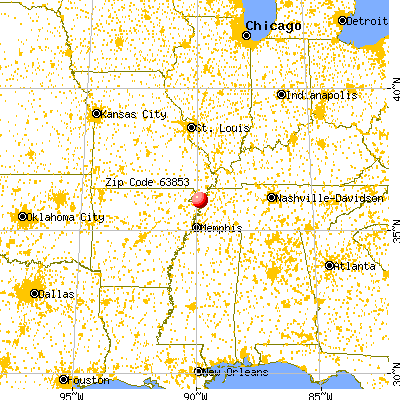 Holland, MO (63853) map from a distance