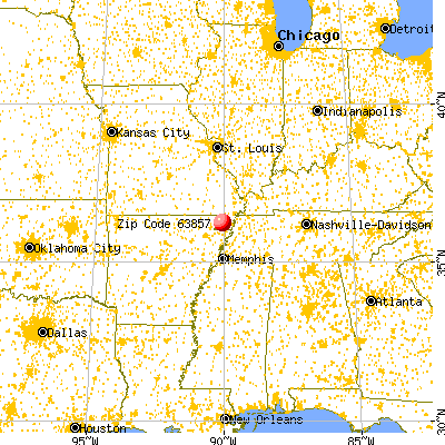 Kennett, MO (63857) map from a distance