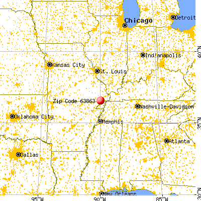 Malden, MO (63863) map from a distance