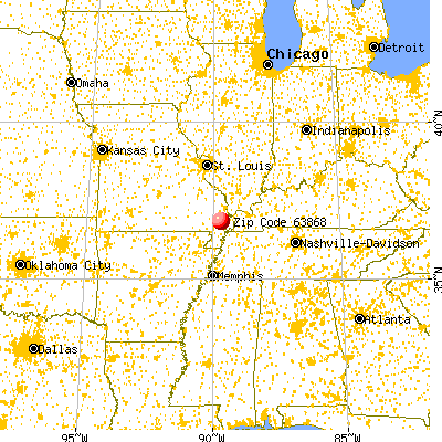 Morehouse, MO (63868) map from a distance